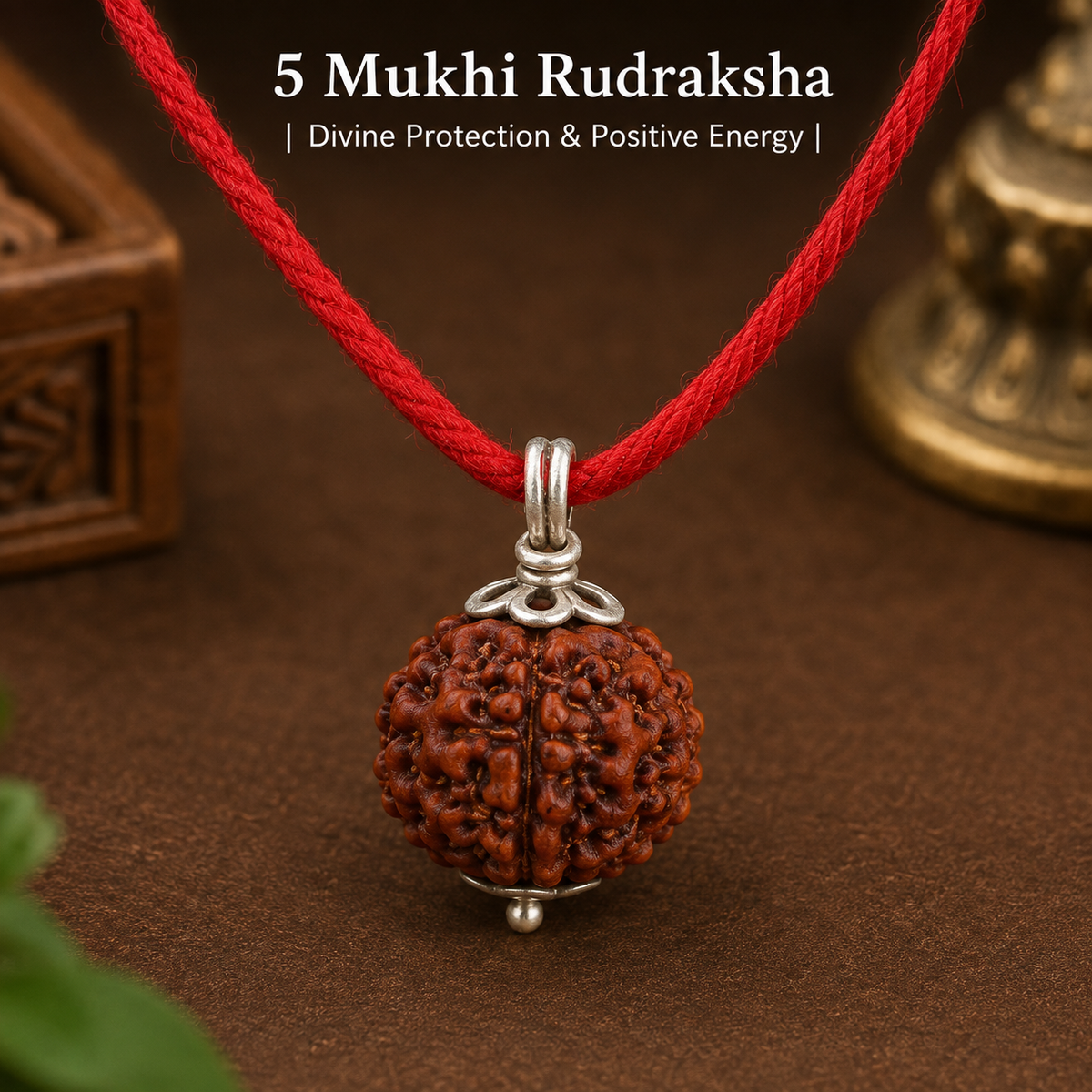PALMA: 100% original  5 Mukhi Rudraksha – Spiritual Pendant